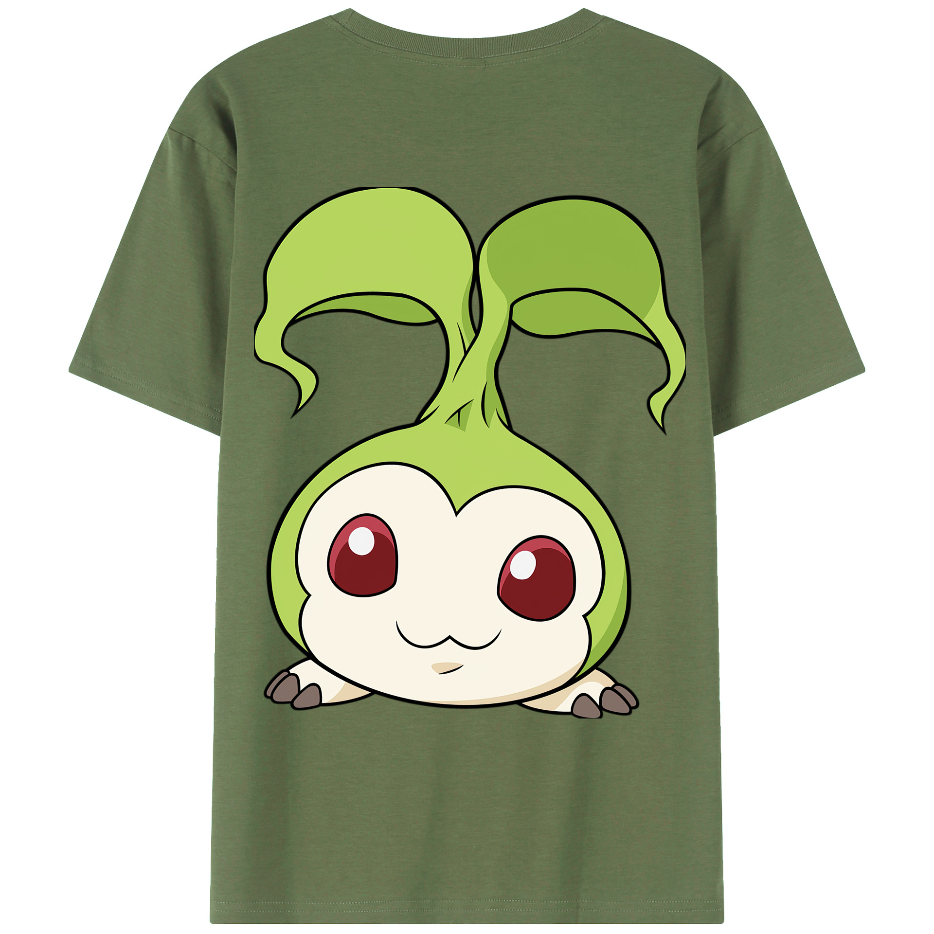 （画像用） Digimon デジタルモンスター/デジモン 綿100％ メンズ半袖Tシャツ（バックプリント） 通気性